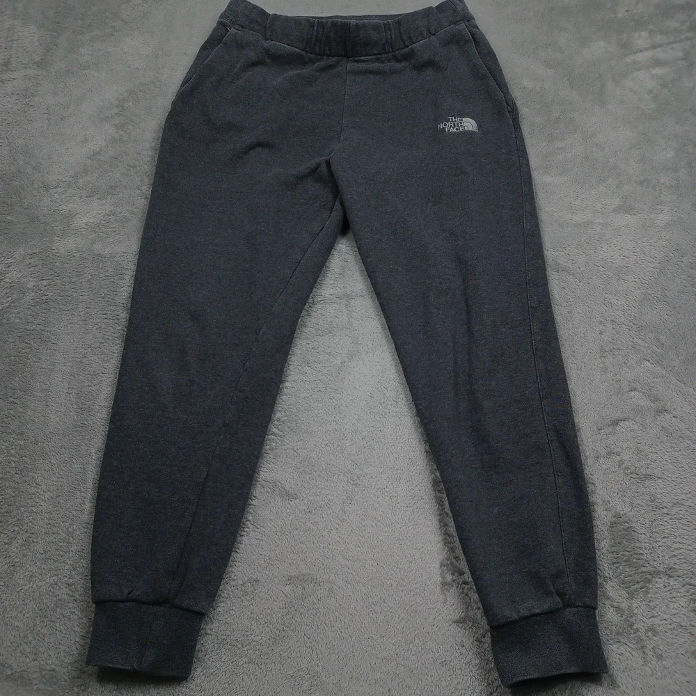 North Face Joggers Mens Medium Gray Fleece Pants Outdoor Casual Pockets